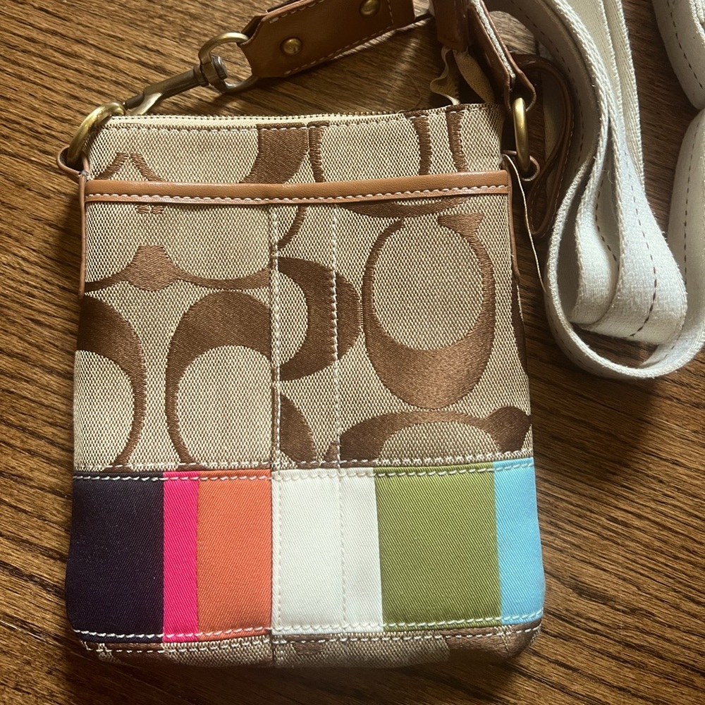 COACH multicolor canvas, small purse